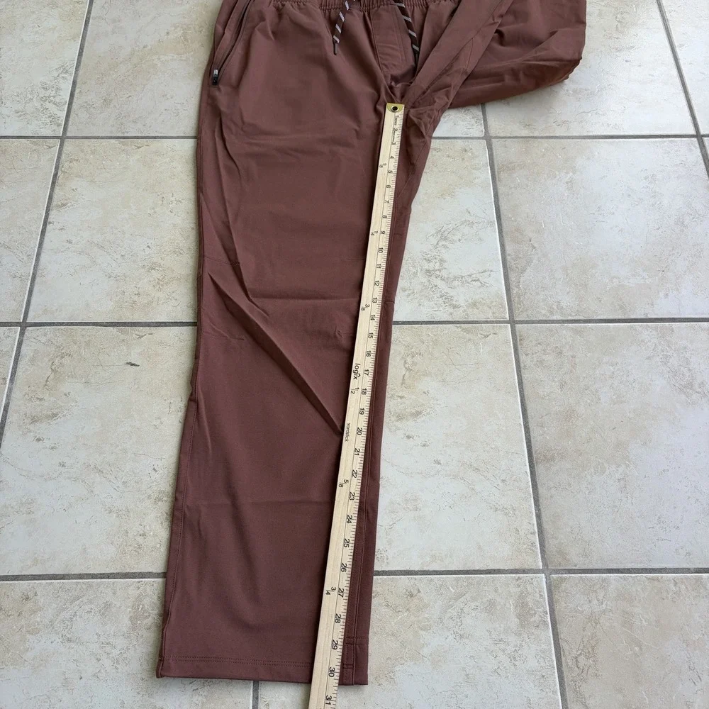 LL Bean Pants Mens Large Brown Multisport Performance Stretchy Baggy 30" NWT - Picture 12 of 14
